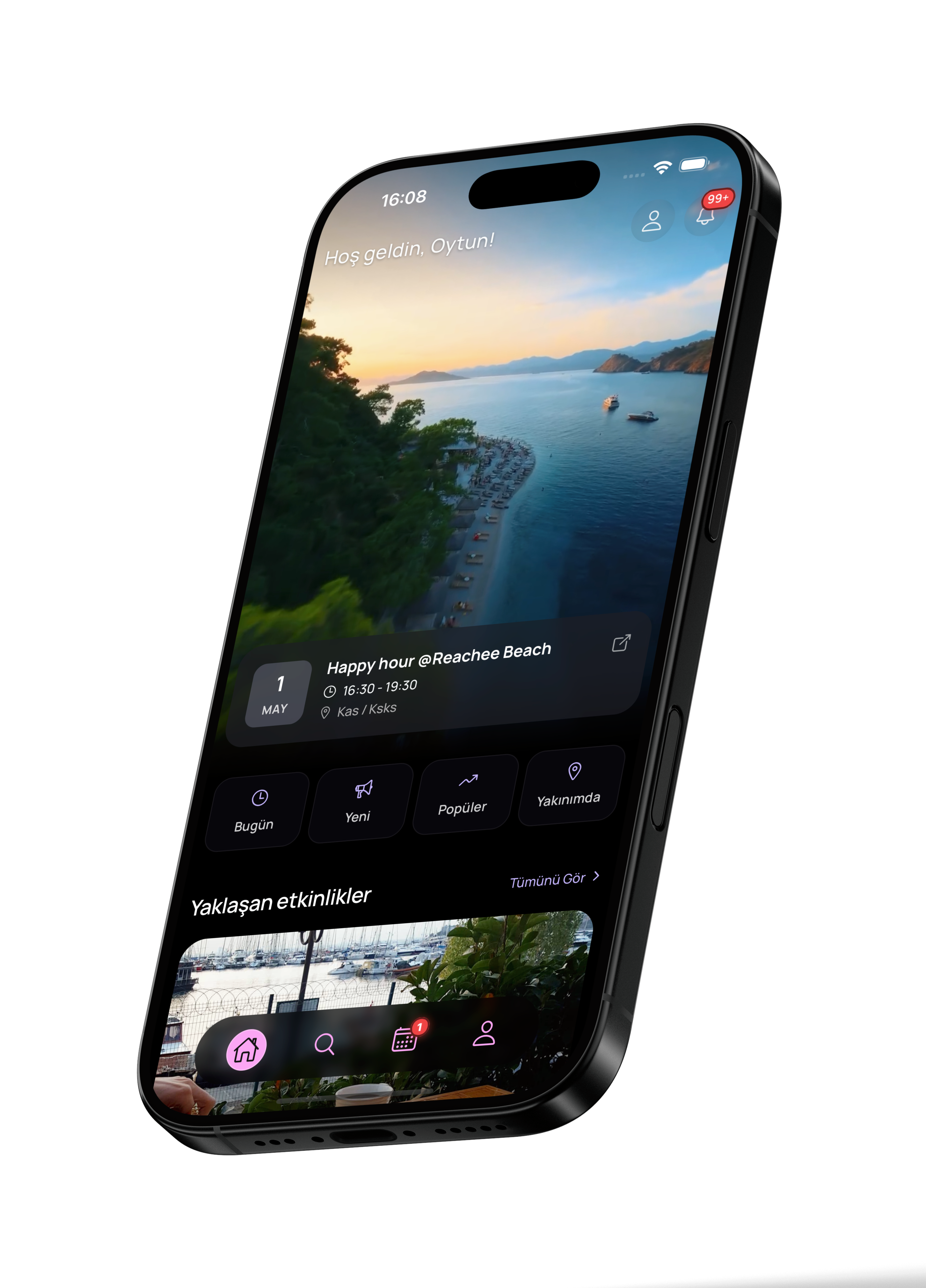 Reachee iPhone uygulamasından ekran görüntüsü